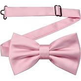 Branduce Solid Color Pre-tied Bow Tie Quality Adjustable Bowtie for Men Party Wedding
