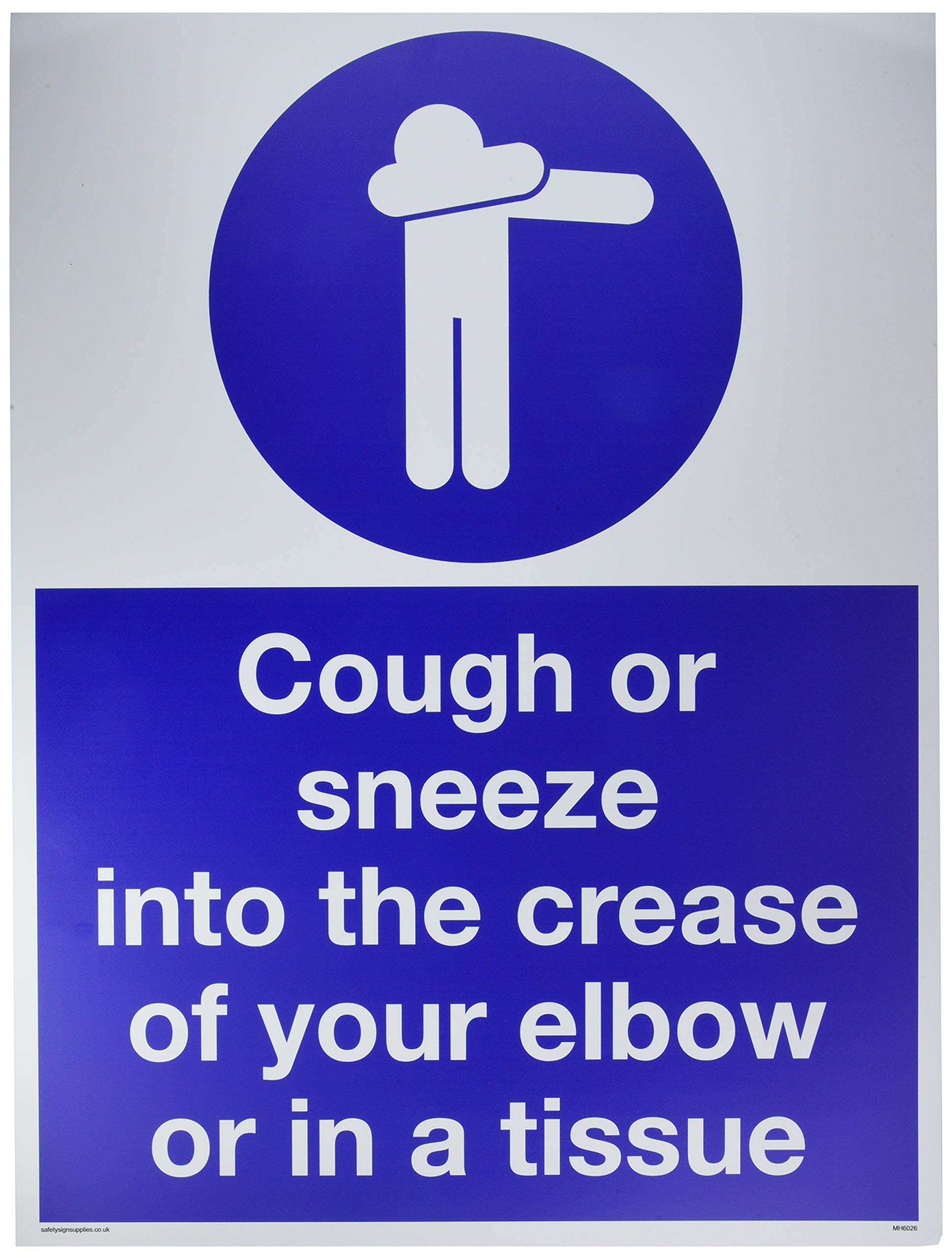 Cough or sneeze into the crease of your elbow or in a tissue