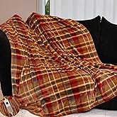 MERRYLIFE Heated Blanket Cozy Soft Electric Blanket with 4 Heating Levels&8 Hours Auto Off Overheat Protection Machine Washable UL&FCC Certification Use for Home Couch (Love Urban,50" 60")