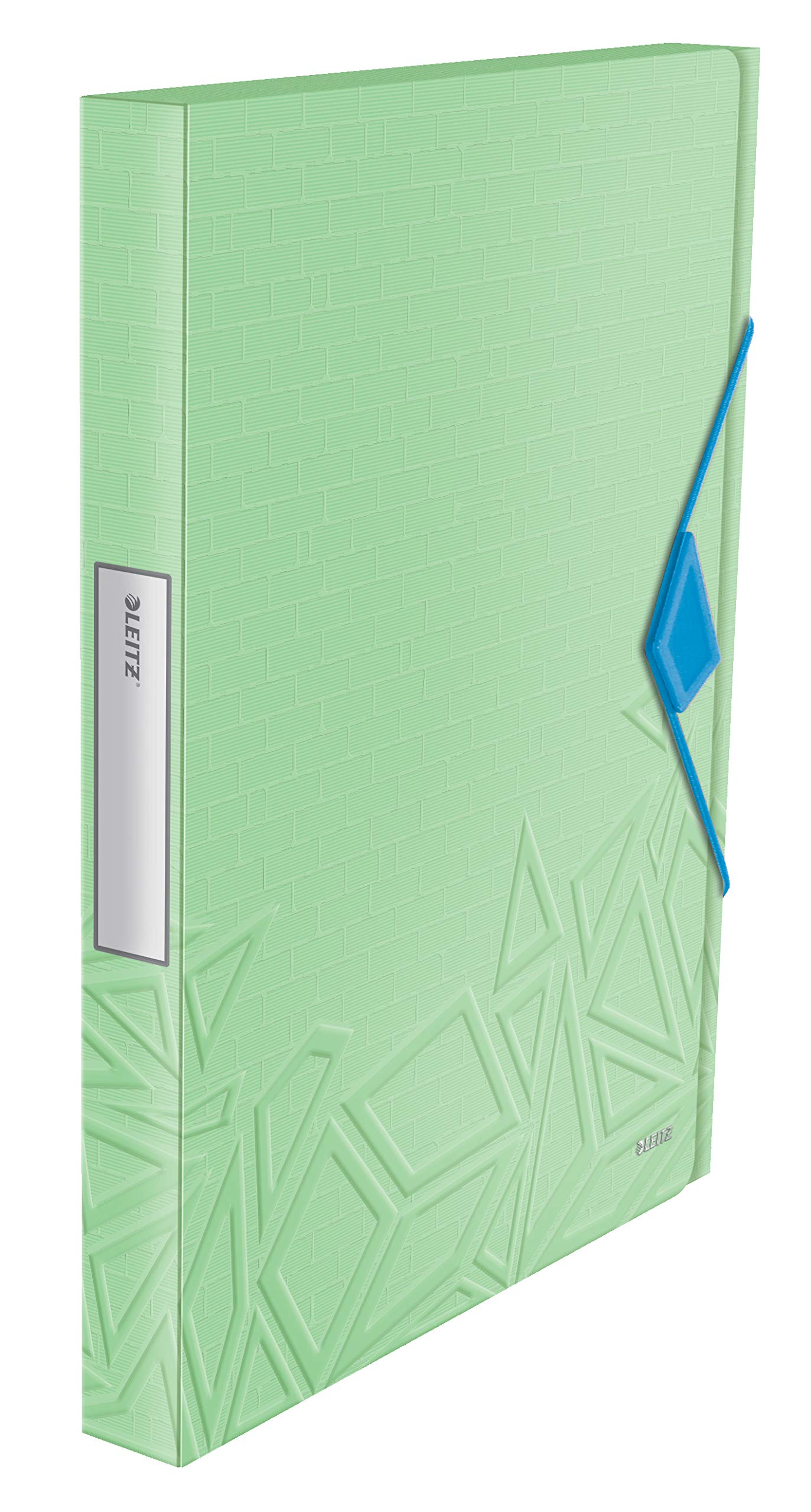 Leitz Box File, Holds up to 250 A4 Sheets, Elastic Closure, Flexible Plastic, Green, Urban Chic Range, 39480050
