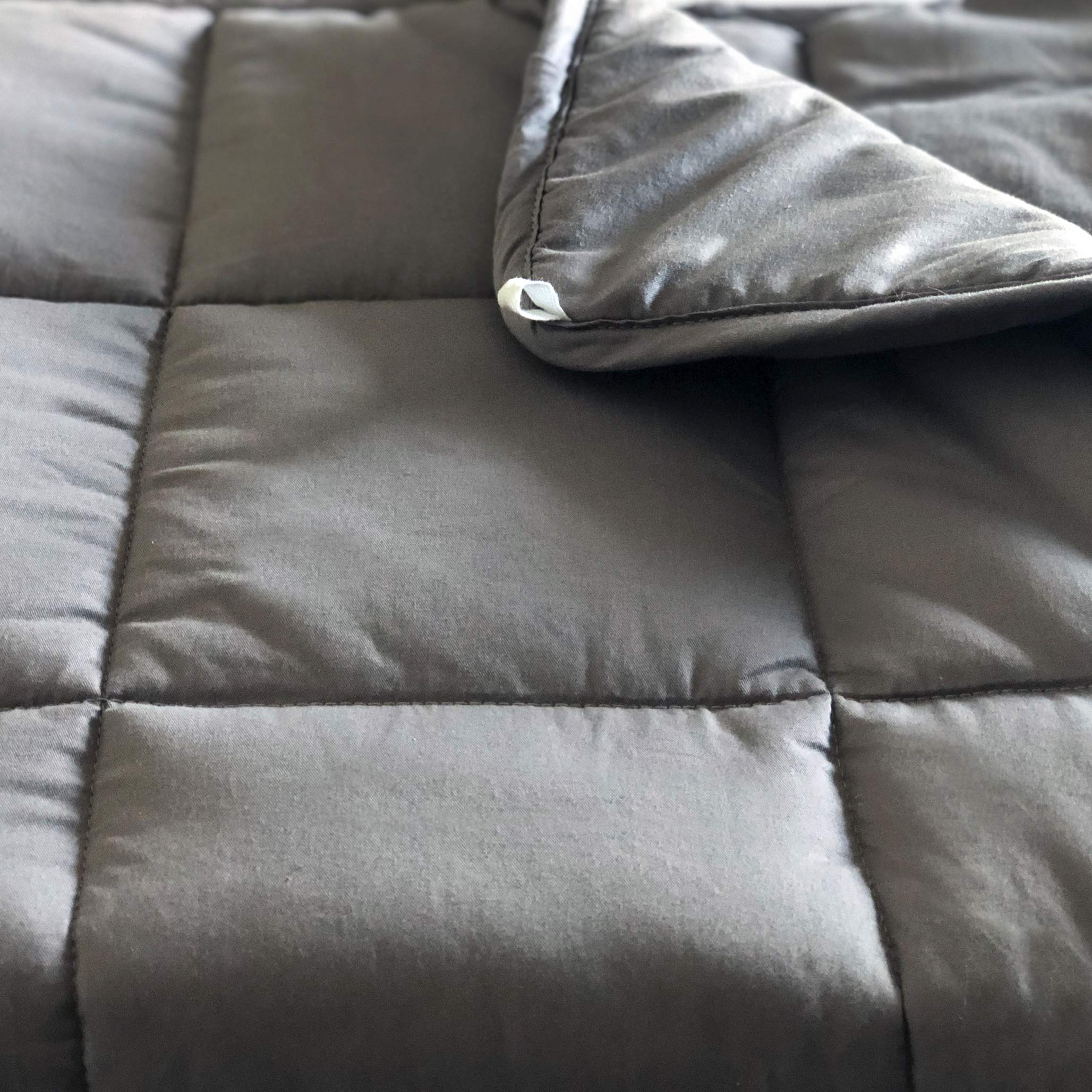 BlanQuil Essentials Weighted Blanket W/Free Cover (Grey, 20)