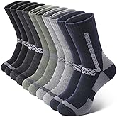 SIMIYA Merino Wool Socks for Men, 5 Pairs Thermal Warm Hiking Super Thick Crew Work Cushion Sock for Mens Winter Cold Weather