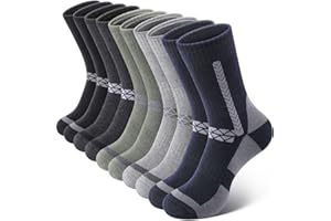 SIMIYA Merino Wool Socks for Men, 5 Pairs Thermal Warm Hiking Super Thick Crew Work Cushion Sock for Mens Winter Cold Weather