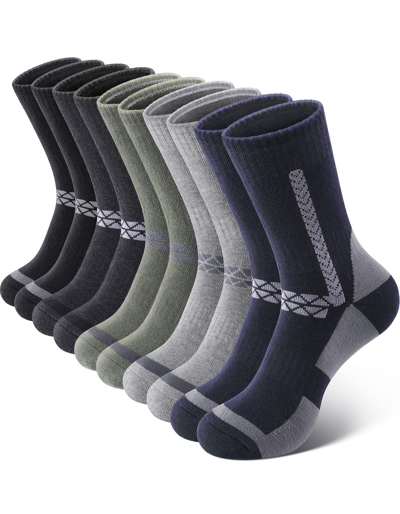 SIMIYA Merino Wool Socks for Mens, 5 Pairs Thermal Warm Hiking Super Thick Crew Work Cushion Sock for Men Winter Cold Weather