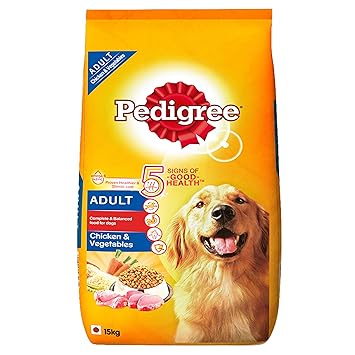 Pedigree Adult Dry Dog Food, Chicken & Vegetables, 15kg Pack