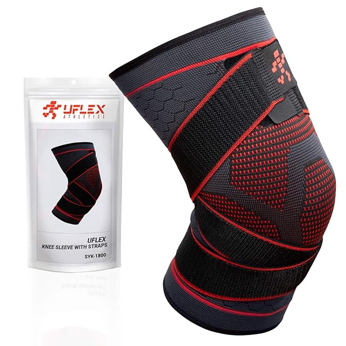UFlex Athletics Knee Compression Brace for Men and Women Non Slip