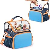 GRAOSO Carry Case Compatible with Toniebox, Travel Storage Organizer for Audio Player Starter Set, Magnetic Design to Display Figures, with Shoulder Strap and Handle, Blue (Case Only)