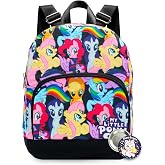 Fast Forward My Little Pony Mini Backpack - 10" Exclusive Woven Small Backpack with Front Pocket and Bottle Bundle | Adjusts to Fit Women, Teens, Girls, Kids