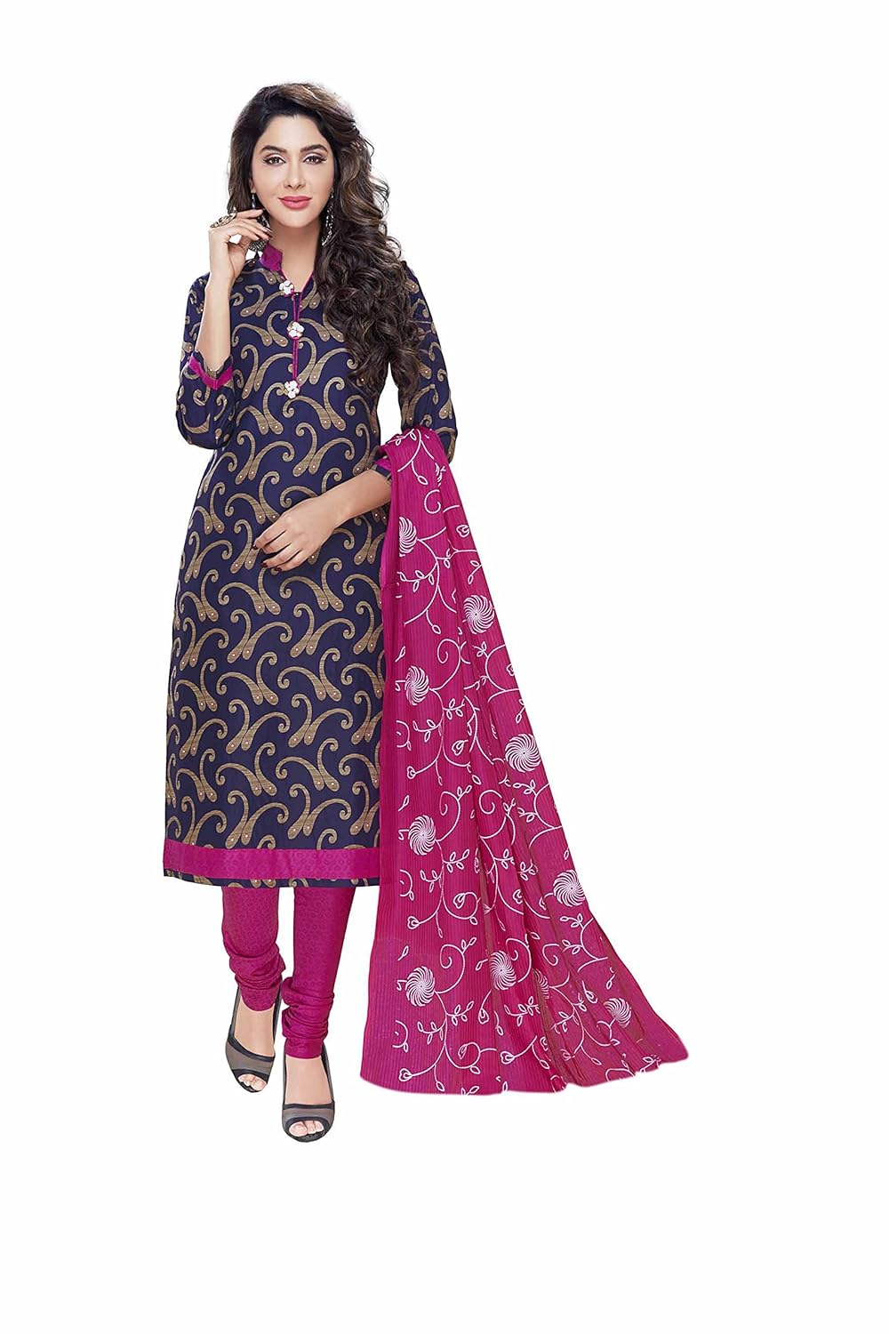 miraan women's dress material (san2305_multicolor_free size)