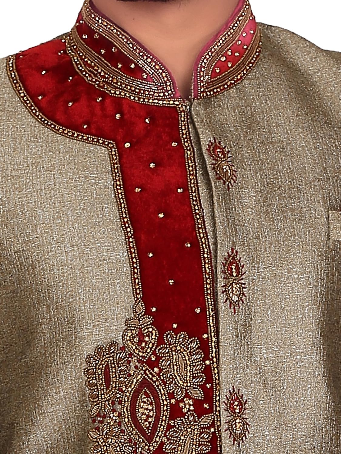 a.b.c. garments golden jute brijesh sherwani for men