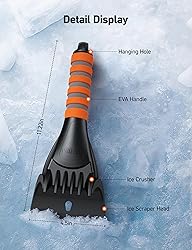 AstroAI Ice Scraper for Cars and Small Trucks