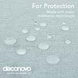 Deconovo Decorative Faux Linen Tablecloth 51x51in Light Blue Wipeable view 4