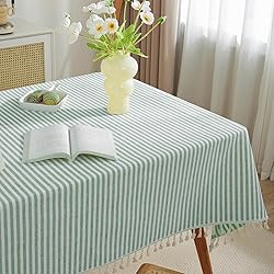 meioro Striped Tablecloth Rectangle Tablecloths