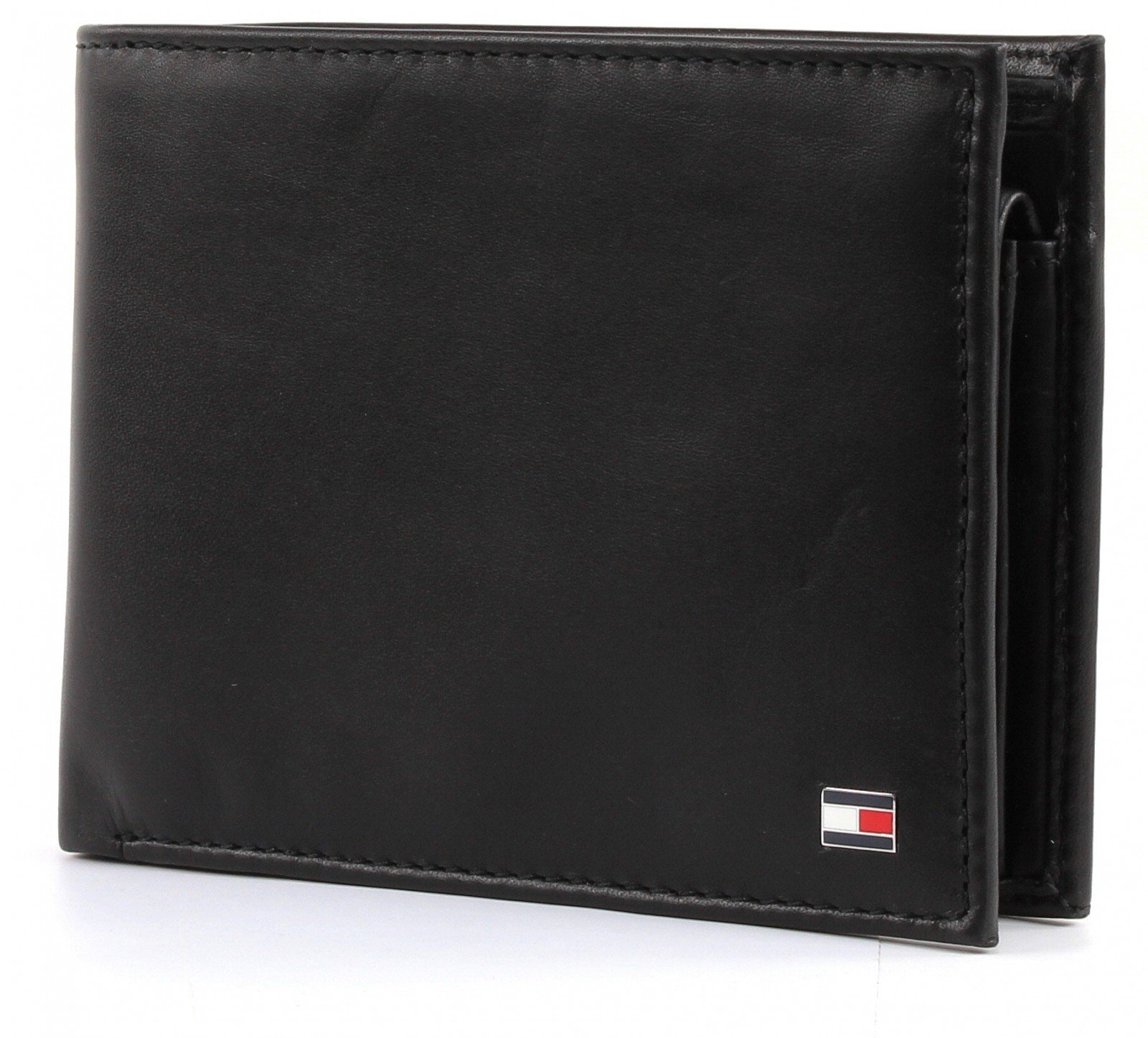 Tommy Hilfiger Men’s Eton Wallet with Coin Pocket, Black (Black), One Size