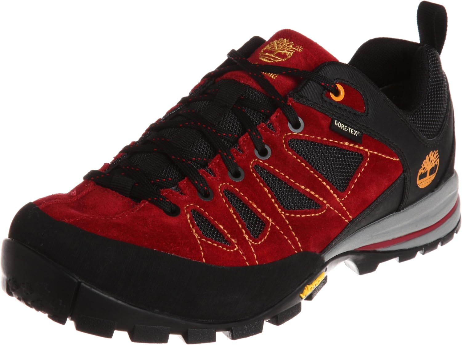 red timberland hiking boots