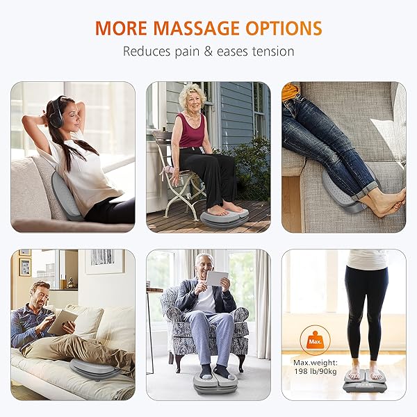 SNAILAX VIBRATION FOOT MASSAGER WITH HEAT,REMOTE CONTROL,ADJUSTABLE VIBRATION SPEED ELECTRIC MASSAGER MACHINE FOR CIRCULATION,PLANTAR FASCIITIS, PAIN