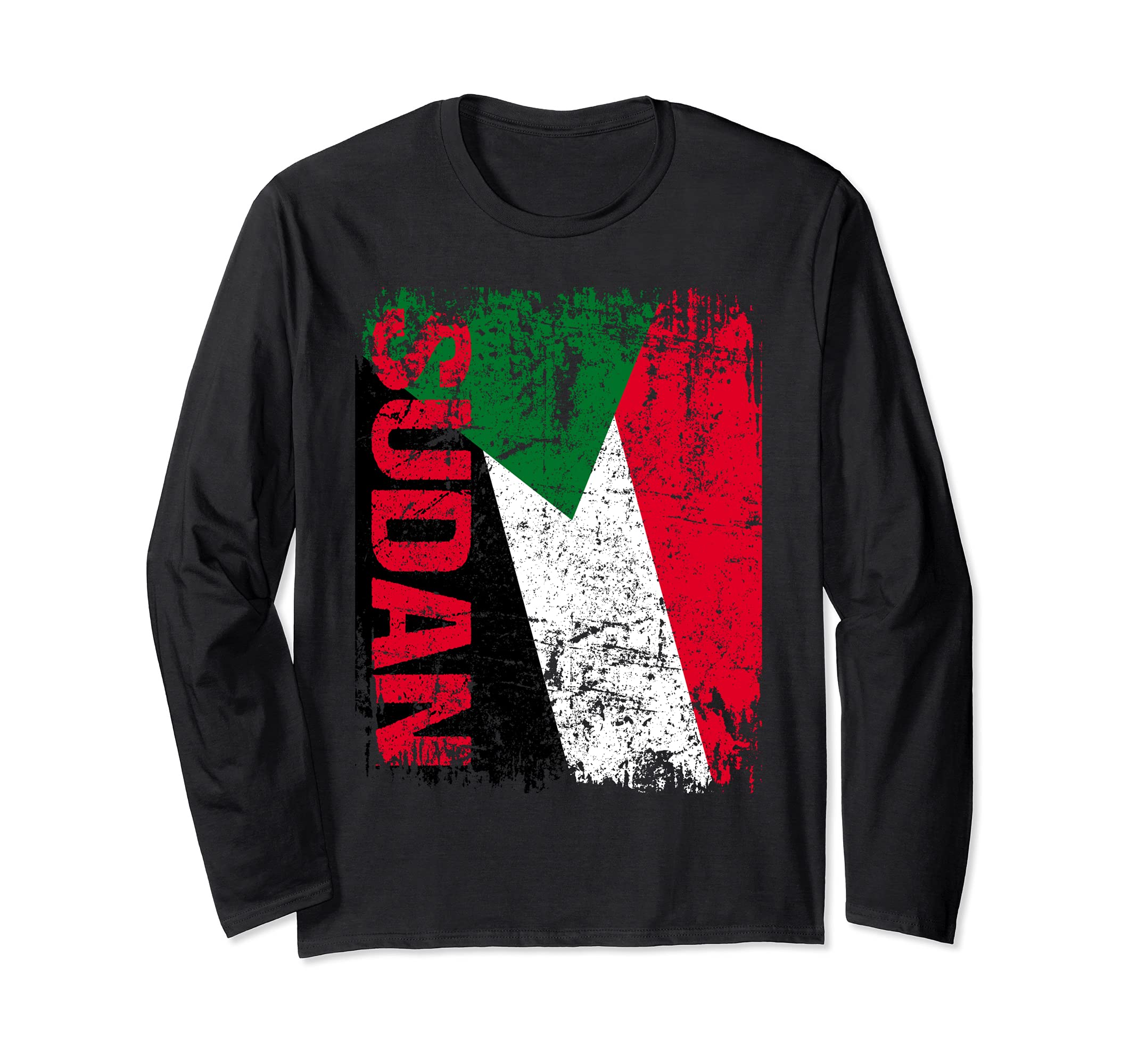 SUDAN Flag Vintage Distressed SUDAN Long Sleeve T-Shirt