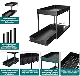 DEKAVA Under Sink Storage 2 Pack 2 Tier Sliding Organiser Black view 6