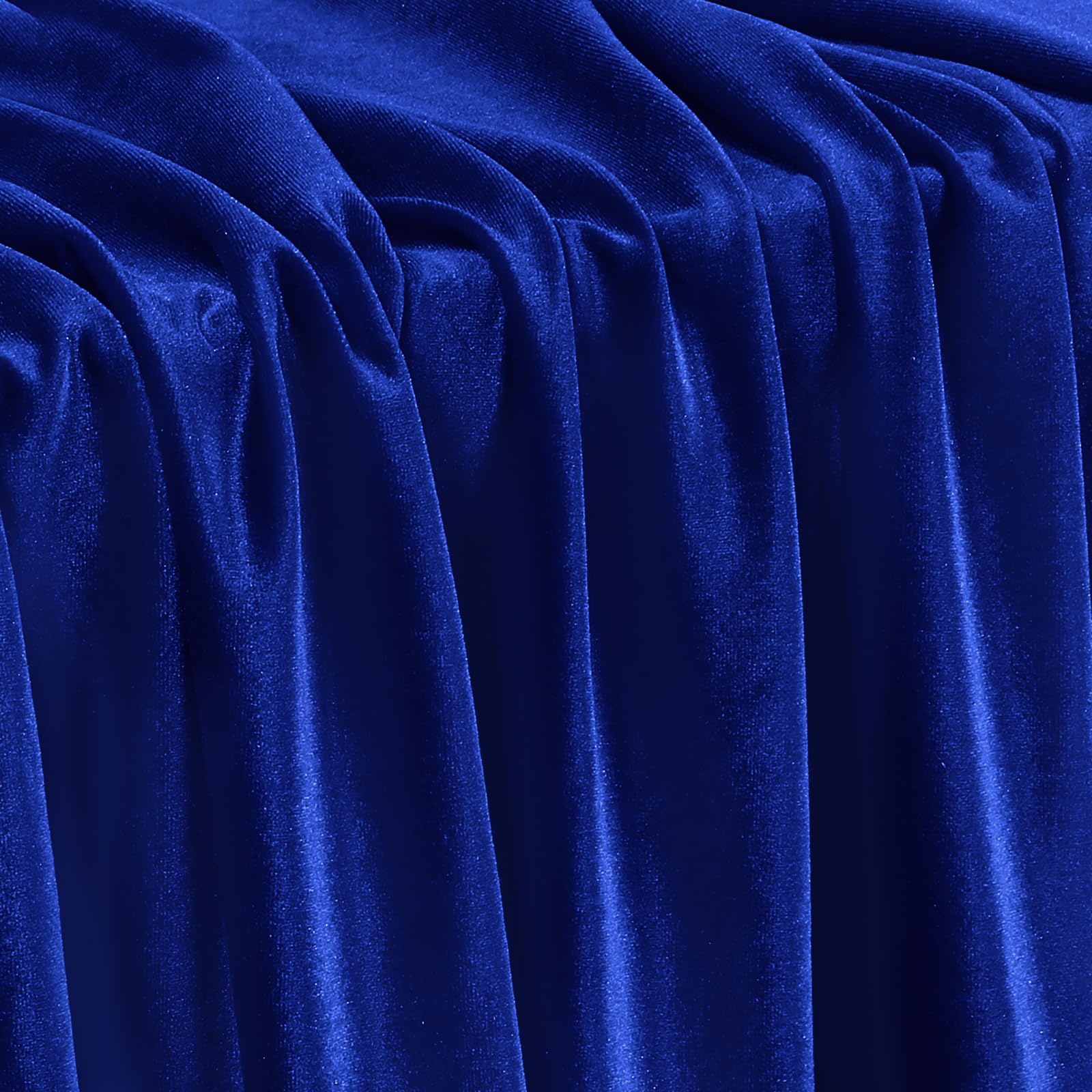 Photo 1 of KKJIAF Royal Blue Stretch Velvet Fabric 60 Inch Wide, 5 Yard Soft Stretchy Fabric for Sewing Clothes, Apparel, Costume, Crafts - 90% Polyester 10% Spandex