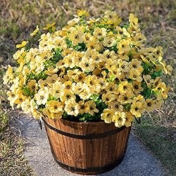 HyeFlora Artificial Fall Flowers Faux Mums for