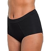 The Period Company Boyshort Period Underwear for Women Medium Flow - Leak Resistant, Reusable Menstrual Panties Women, Black