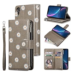 UEEBAI Wallet Case for iPhone XR, Premium Vintage