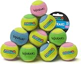 SPORTSPET Mini Squeak Tennis Balls for Dogs Pack of 15 Small Dogs