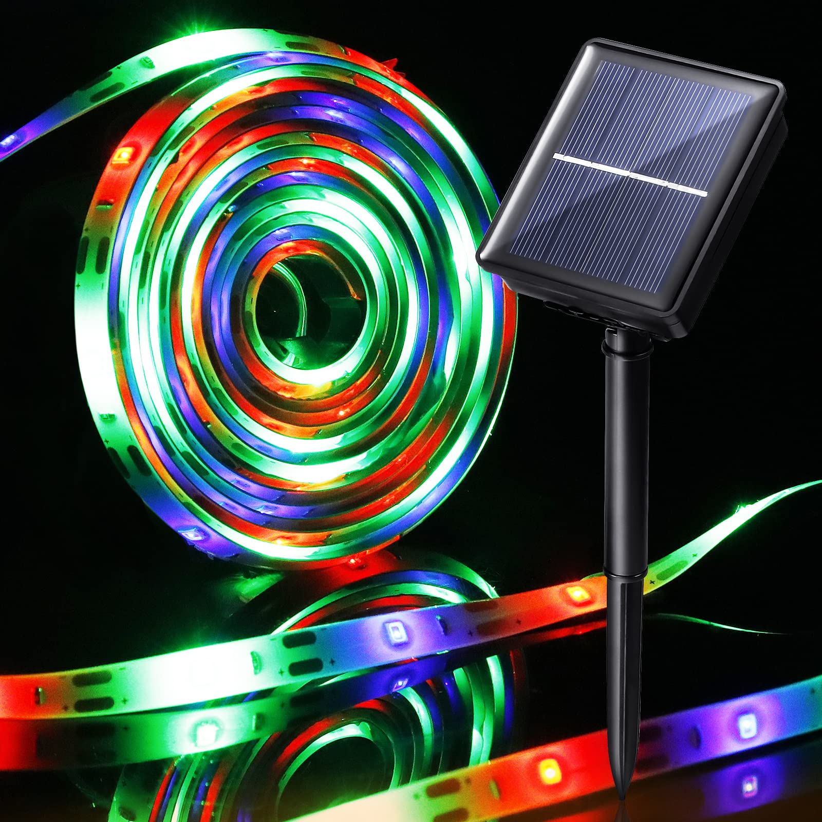 Solar LED Strip Rope Light - 3m Waterproof Powered With 90 Beads and 2 Lighting Modes for Garden Trees, House Eaves, Stairs Decor