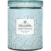 Voluspa Casa Pacifica, Large Candle Jar, 18 oz, 100 Hour Burn Time, All Natural Wicks and Coconut Wax for Clean Burning, Vegan, Poured in The USA