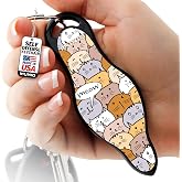 MUNIO Self Defense Keychain - Personal Safety Tool for Men, Women &amp; Kids | Stylish USA-made safety keychain. Discreet &amp; travel-friendly. Tough ABS plastic kubotan force-multiplier. No failure issues.