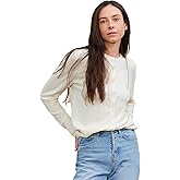 State Cashmere Women's 100% Pure Cashmere Button Front Long Sleeve Crew Neck Cardigan Sweater