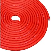 Conext Link 15 FT 4 AWG GA Full Gauge Battery Power Cable Ground Wire Frost Red OFC Copper （10101）