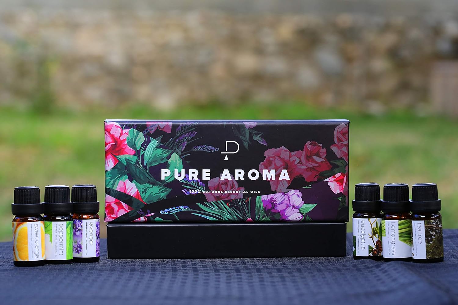 Essential oils by PURE AROMA 100% Pure Therapeutic Grade Oils kit- Top 6 Aromatherapy Oils Gift Set-6 Pack, 10ML(Eucalyptus, Lavender, Lemon grass, Orange, Peppermint, Tea Tree): Beauty
