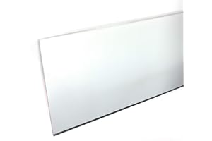 E.H.C 12" x 24" ⅛” Acrylic Plastic Mirror Sheet with Finished Polished Edges (1)