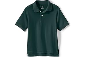 Lands' End Kids School Uniform Polo – 100% Cotton Comfort That Lasts All Year, Easy-Care, Short Sleeve