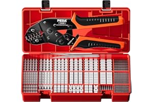PEBA Crimping Tool and JST Connector Kit, 22 Types of 1.0mm JST-SH, 1.25mm JST-GH, 1.5mm JST-ZH Connectors & Contacts, Crimp Pliers AWG 32-22 for 1.0mm - 2.0mm Pitch Pin Terminal, for DIY Electronics