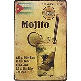 ERLOOD La Habana Cuba Mojito Drink Tin Sign Wall Retro Metal Bar Pub Poster Metal 12 X 8