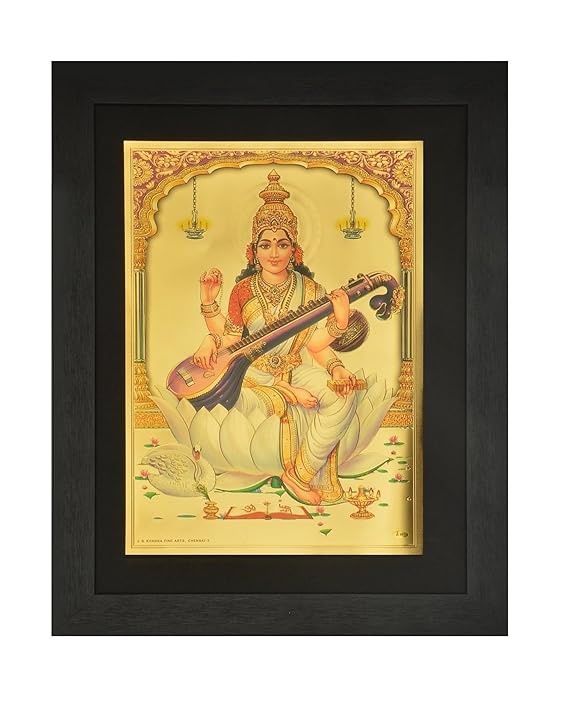 Buy Goddess Saraswati Photo Frame ( 42 cm x 33 cm x 1.5 cm ) / Wall