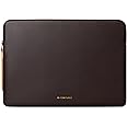 Comfyable Slim Protective Laptop Sleeve Compatible with 13/13.3/14 Inch MacBook Pro & MacBook Air, Mac Travel Case, Laptop Protective Pouch, Slim PU Leather Laptop Cover M4/M3/M2/M1 2024, Chocolate