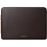 Comfyable Slim Protective Laptop Sleeve Compatible with 13/13.3/14 Inch MacBook Air & MacBook Pro, Mac Travel Case, Laptop Pouch, Slim PU Leather Cover M5/M4/M3/M2/M1 2025-2021, Chocolate