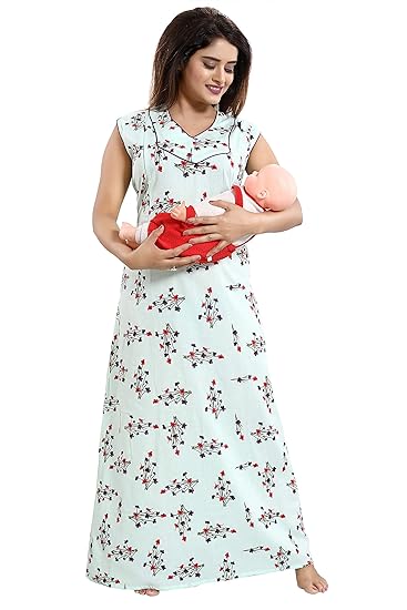Cotton Fabric Women's Feeding/Maternity Nighty
