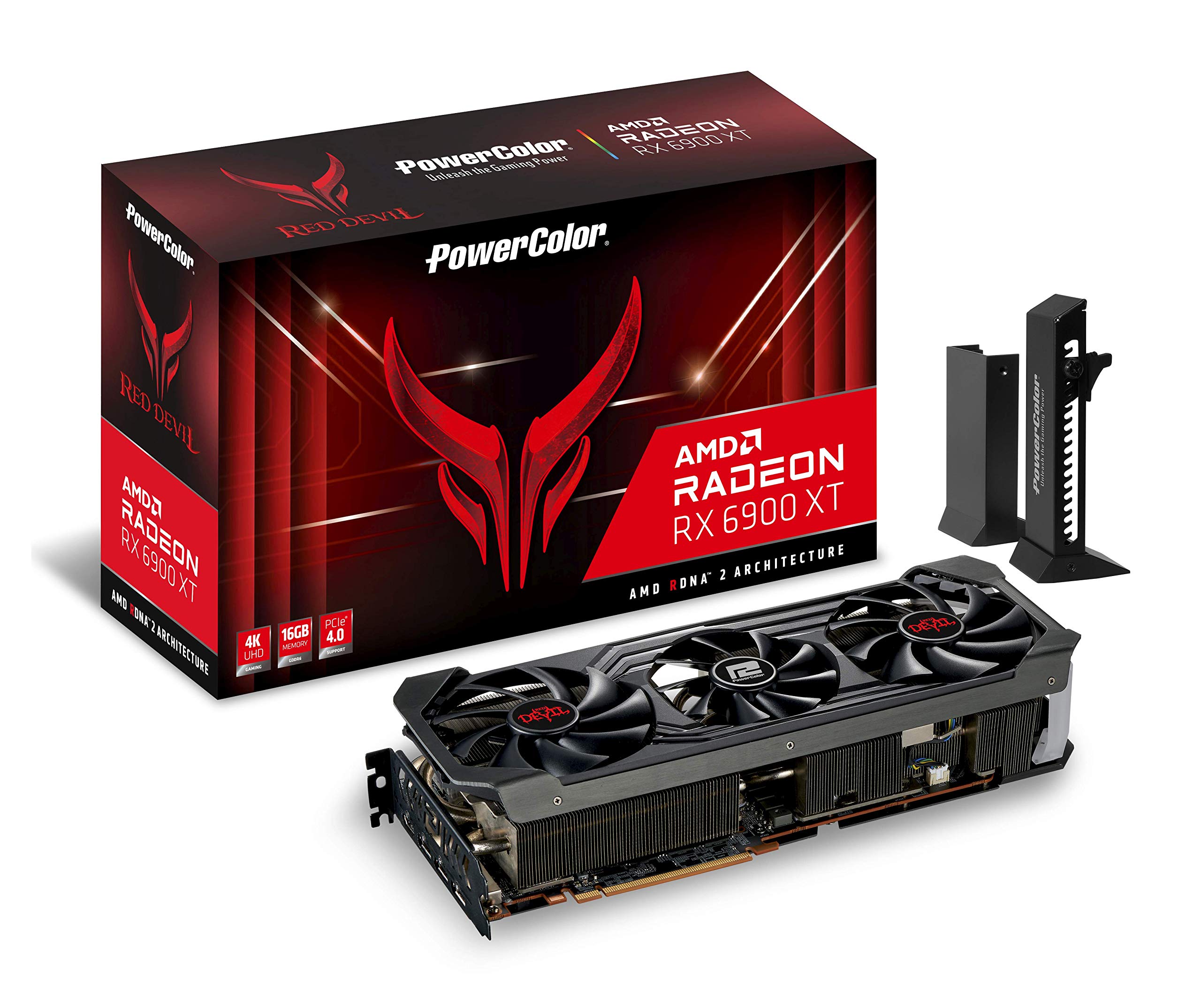 Tarjeta gráfica para juegos GIGABYTE PowerColor Red Devil AMD Radeon™ RX 6900 XT con memoria GDDR6 de 16 GB, tecnología AMD RDNA™ 2, Raytracing, PCI Express 4.0, HDMI 2.1, AMD Infinity Cache