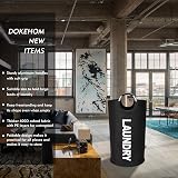 DOKEHOM 90L Large Collapsible Laundry Basket Freestanding Hamper Black view 2