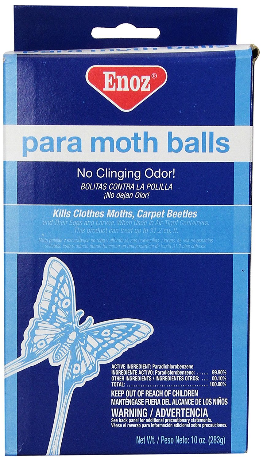 Enoz Para Moth Balls for Moths and Carpet Beetles, 80-mothballs, 2-pack (160 Count)