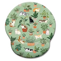 LIMKRIAN Cat Ergonomic Mouse Pad with Wrist
