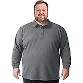 TAPULCO Men's Big and Tall Golf Polo Shirt Moisture Wicking Casual Lightweight Breathable Performance Shirts (2XL-5XL)