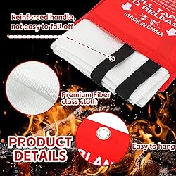 Macarrie 39” x 39” Fire Blanket Emergency Fire