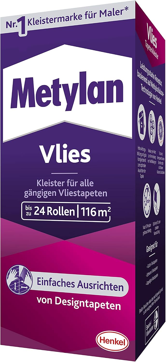 Metylan Non-woven wallpaper paste for non-woven wallpaper with smooth or textured back, easy to use wallpaper paste