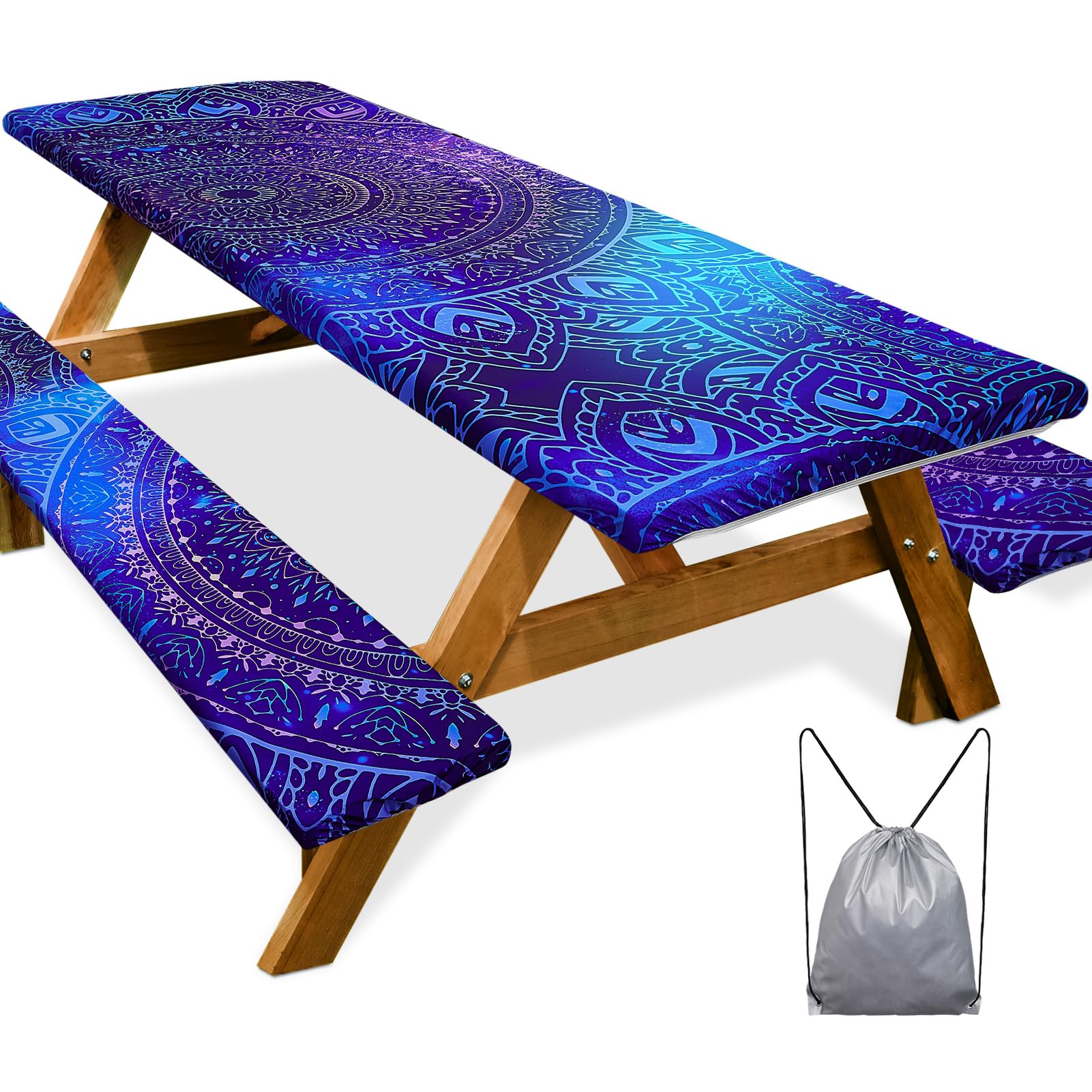 Picnic Table Cover with Bench Covers Camping