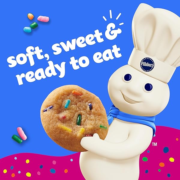 PILLSBURY MINI SOFT BAKED COOKIES, FUNFETTI, SNACK BAGS, 10 CT, 10 OZ